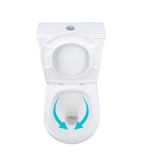 Унітаз підлоговий Qtap Dove Rimless безобідковий з сидінням Soft-close WHITE QT06228380BW
