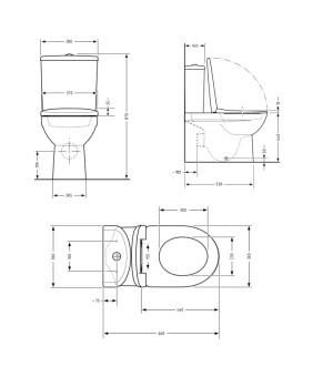 Унітаз підлоговий Qtap Virgo Ultra Quiet безобідковий з сидінням Soft-close WHITE QT18226092AW