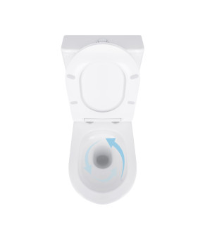Унітаз підлоговий Qtap Virgo Ultra Quiet безобідковий з сидінням Soft-close WHITE QT18226092AW