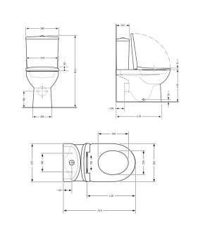 Унітаз підлоговий Qtap Jay Ultra Quiet з сидінням Soft-close 640x360x835 мм QT07222175TW White