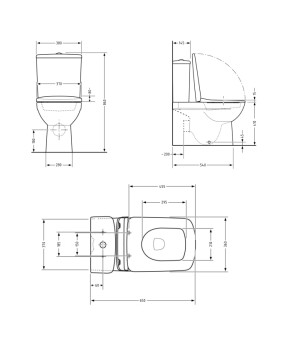 Унітаз підлоговий Qtap Crow Eco безобідковий з сідінням Soft-close QTCRO27W48750