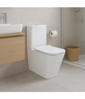 Унітаз підлоговий Qtap Crow Eco безобідковий з сідінням Soft-close QTCRO27W48750