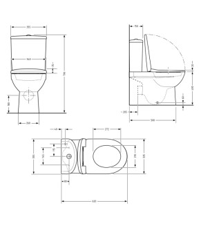 Унітаз підлоговий Qtap Arvin Ultra Quiet 630×350×795 мм з сидінням Soft-close, White QTARV27W49259