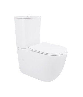 Унітаз підлоговий Qtap Leo Ultra Quiet 620×355×790 мм з сидінням Soft-close, White QTLEO27W49261