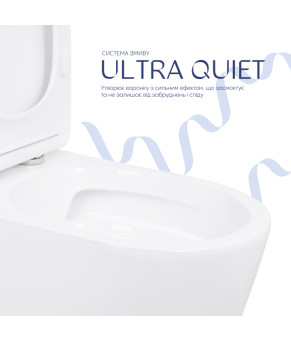 Унітаз підлоговий Qtap Leo Ultra Quiet 620×355×790 мм з сидінням Soft-close, White QTLEO27W49261