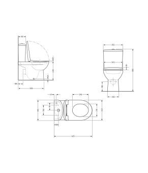 Унітаз підлоговий Qtap Aquarius Ultra Quiet 620×355×790 мм з сидінням Soft-close, White QTAQAW27W49262