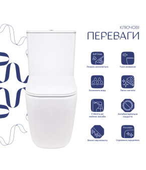 Унітаз підлоговий Qtap Aquarius Ultra Quiet 620×355×790 мм з сидінням Soft-close, White QTAQAW27W49262