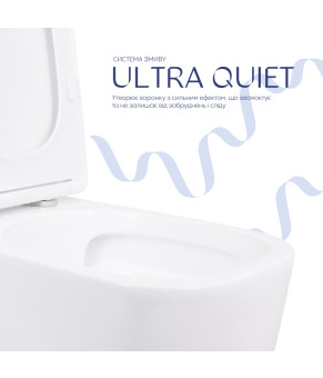 Унітаз підлоговий Qtap Aquarius Ultra Quiet 620×355×790 мм з сидінням Soft-close, White QTAQAW27W49262