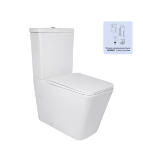 Унітаз підлоговий Qtap Crow Ultra Quiet безобідковий з сідінням Soft-close QTCRO27W51028
