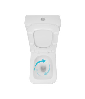Унітаз підлоговий Qtap Crow Ultra Quiet безобідковий з сідінням Soft-close QTCRO27W51028