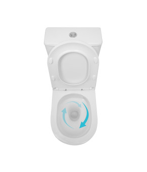 Унитаз напольный Qtap Presto безобідковий з сідінням Soft-close QTPRE27W51022