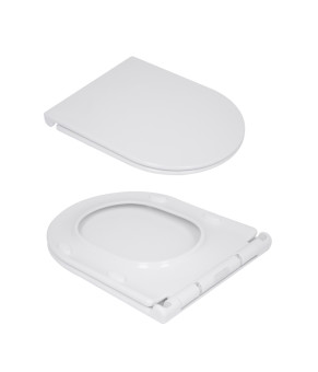 Унитаз напольный Qtap Presto безобідковий з сідінням Soft-close QTPRE27W51022