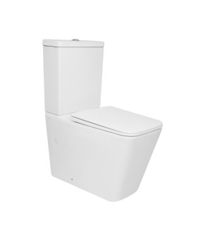 Унітаз підлоговий Qtap Crow Eco Ultra Quiet безобідковий з сідінням Soft-close QTCRO27W51030