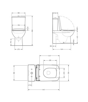 Унітаз підлоговий Qtap Crow Eco Ultra Quiet безобідковий з сідінням Soft-close QTCRO27W51030