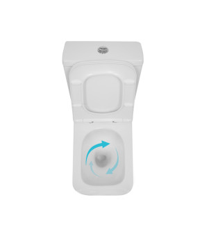 Унітаз підлоговий Qtap Crow Eco Ultra Quiet безобідковий з сідінням Soft-close QTCRO27W51030