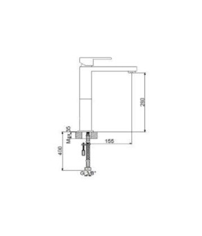 Змішувач для умивальника Newarc Cubic 871001N