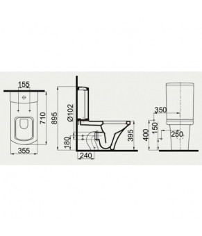 Чаша унітазу Idevit Vega 2804-0306-07