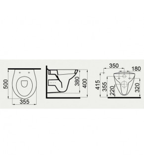 Унитаз подвесной Idevit Samanyolu Rimless 1004-0616