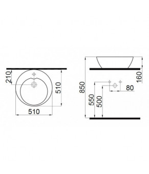 Раковина Idevit Alfa 51 см 3101-0525