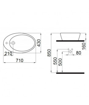 Раковина Idevit Alfa 43 см 3101-0435