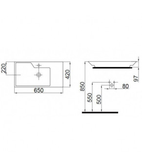 Раковина Idevit Lara 65 см 0201-4655