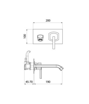 Змішувач для умивальника Webert Azeta evolution AZ830606