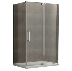 купити недорого Душевая кабина Koer SR SC02 100x80x200см без поддона, прозрачное стекло Easy Clean 8мм, хром (KR5355)