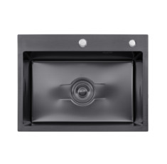 купить недорого Кухонна мийка Kroner KRP Derby - 5843HM PVD (2,5/0,5 мм)
