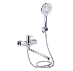 купити недорого Смеситель для ванны Qtap Taurus с душевым гарнитуром, хром (QTTAU260CRM45663)