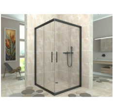 купить недорого Душевая кабина Aquanil Indiana Black 85х85х190 см прозрачное стекло черный профиль