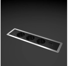 купити недорого Розетковий модуль Versaframe 3.0 на 3 розетки + 1 USB 5V (A+C) алюміній 060.40F.00007