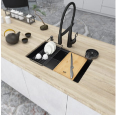 купити недорого Чёрная подстольная мойка Nett NB-7042 (1.5 мм)