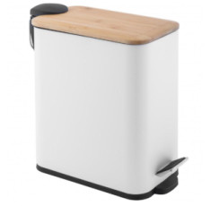 купити недорого Корзина для мусора YOKA MOBY WHITE BAMBOO 5л. для ванной комнаты (CH.MOBY-5-WHT)