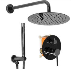 купити недорого Душевая система REA LUNGO BLACK GLOSSY + BOX скрытого монтажа * (REA-P4420)