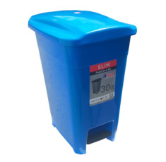 Корзина для сміття з педаллю Afacan Plastik SLIM синій пластик, 30 л SPK-30 107