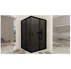 купити недорого Душевая кабина Aquanil INDIANA Dark 100x80x190 см Тонированная Перфорация с черным профилем (INDIANA100x80DARK)
