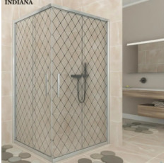 Душевая кабина Aquanil INDIANA ромбиком с хром профилем Diamante 100х90х190 см (INDIANA100x90DIAMANTE chr)
