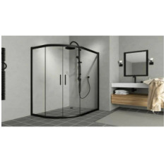 купити недорого Душевая кабина Aquanil Daniel 120x80x190 см прозрачное стекло черный профиль правая/левая (Daniel120x80Black)