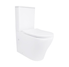Унітаз підлоговий Qtap Virgo Ultra Quiet безобідковий з сидінням Soft-close WHITE QT18226092AW