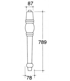 Ножка для умывальника Kerasan Retro 108301 белый 1 шт.