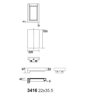 Столешница Kerasan Inka 341633 