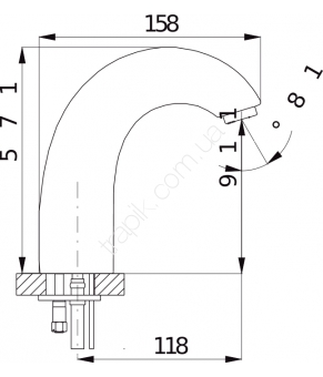 Смеситель Jika Sensor (3.151T.2.004.321.1)