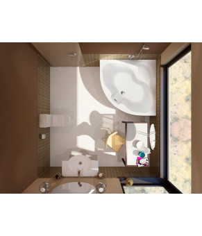 Ванна Koller Pool Atlanta 150x150 (45236) с сифоном и ножками