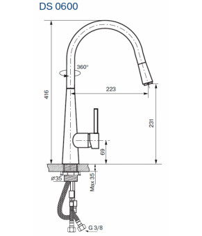 Смеситель Koller Pool Design Plus DS 0600