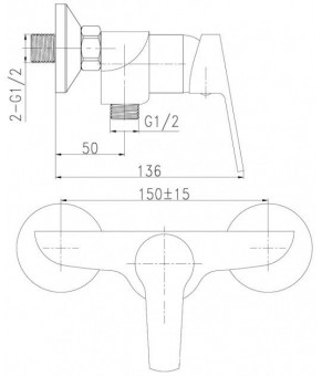 Змішувач Koller Pool Kvadro (KR 0450)