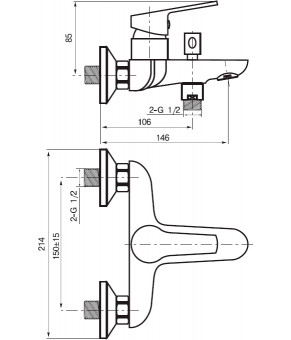 Смеситель Koller Pool Kvadro (KR 0100)