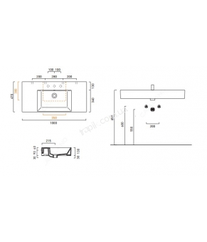 Умывальник Catalano Premium Up 110VPUP00 (1000x470)
