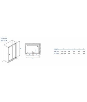 Душевые двери Koller Pool HP120X Chrome Clear (78589)