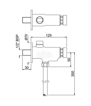 Кран-дозатор Pressmatic Jaquar (PRS-CHR-077)