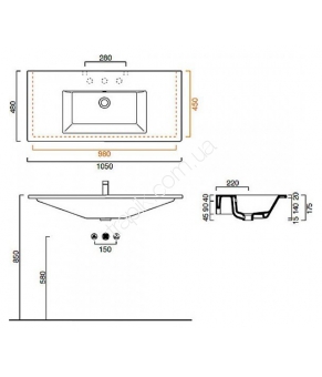 мывальник Catalano Star 1105ST00 (1050x480)